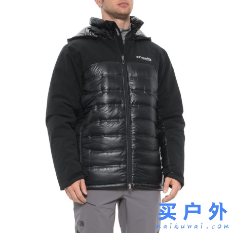 Columbia Sportswear Black Heatzone 1000 TurboDown Jacket 哥伦比亚 男款防水连帽羽绒夹克