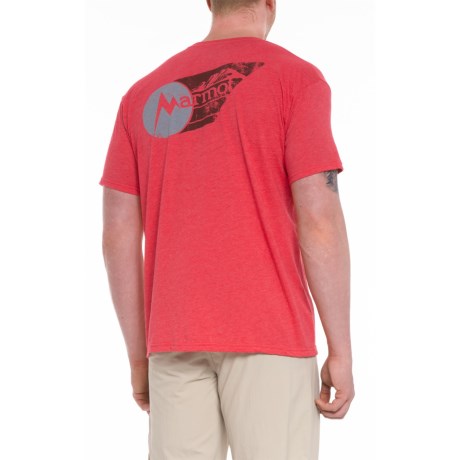Marmot Red Heather Marwing T-Shirt 土拨鼠 男款棉质短袖T恤