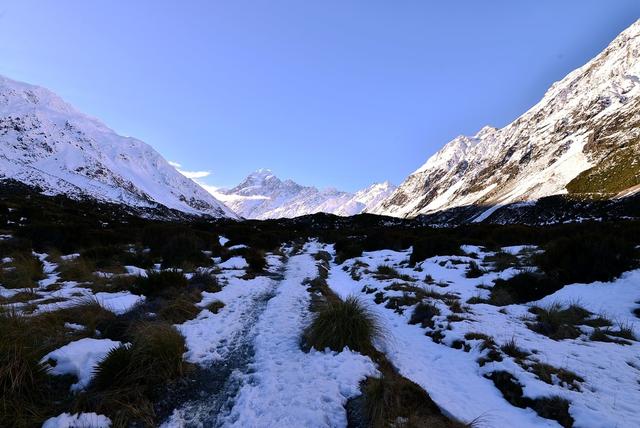 新西兰自助徒步旅行,行走新西兰南岛库克山国家公园胡克谷步道