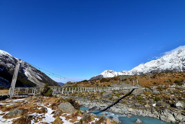 新西兰自助徒步旅行,行走新西兰南岛库克山国家公园胡克谷步道