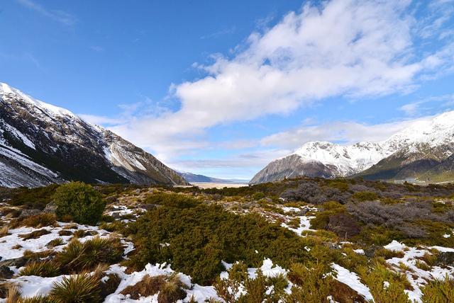 新西兰自助徒步旅行,行走新西兰南岛库克山国家公园胡克谷步道