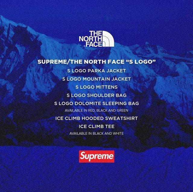 北面The North Face又要与Supreme合作,推出联乘系列